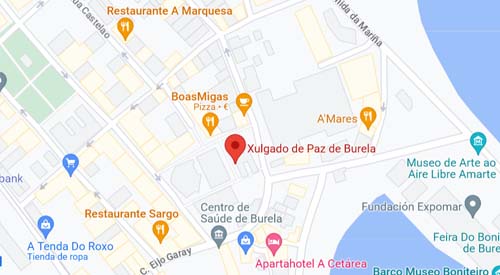 mapa Registro Civil Juzgado de Paz de Burela